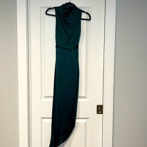 PLT Emerald green, Satin, Maxi Dress, Size 4, New with tags, never worn!